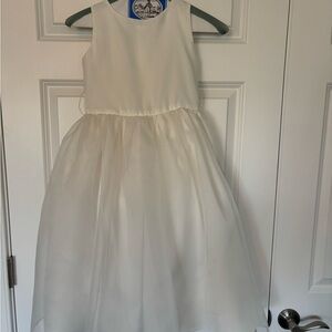 Us Angels Ivory Formal Organza Dress for Girls